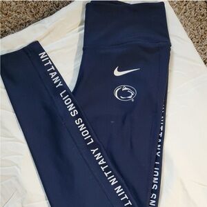 NWOT Nike Dri-Fit Navy Blue Nittany Lion Penn State Leggings Size Small